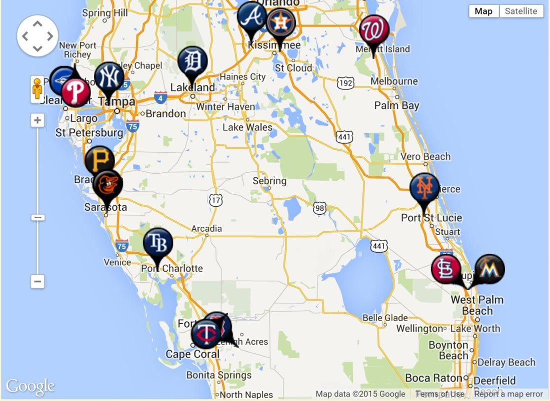 SPRING TRAINING Amaze Travel Luxury Travel Agency Maps Of Florida