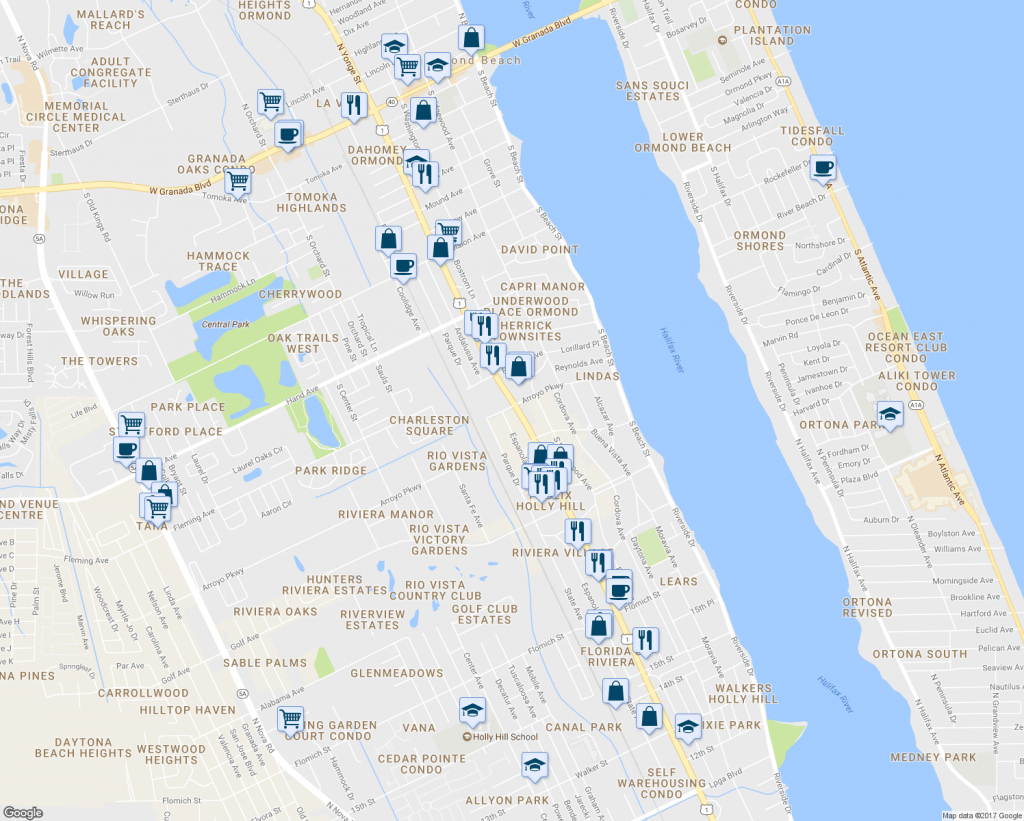 Street Map Of Ormond Beach Florida Printable Maps