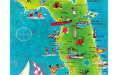 Stuart Florida Map With Attractions Print Wall Art Walmart