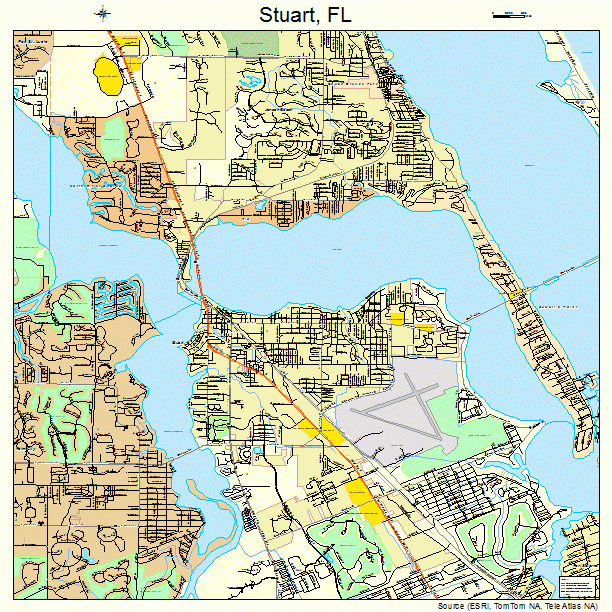 Stuart Florida Street Map 1268875
