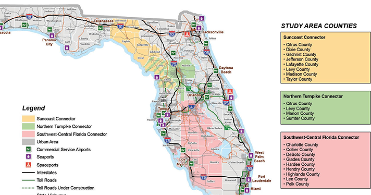 Map Of Toll Roads In Florida | Maps Of Florida