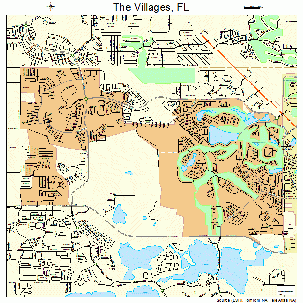 The Villages Florida Street Map 1271625