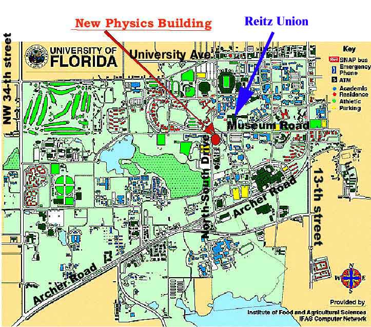 University Of Florida Campus Map Smeka Maps Of Florida