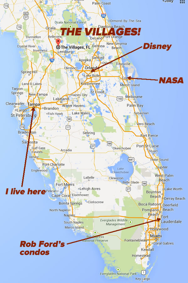Map Of Villages Florida