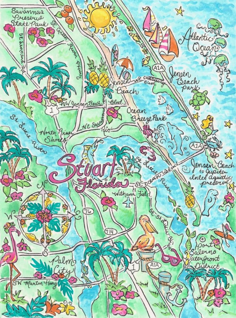 Watercolor Florida Map Printable Maps