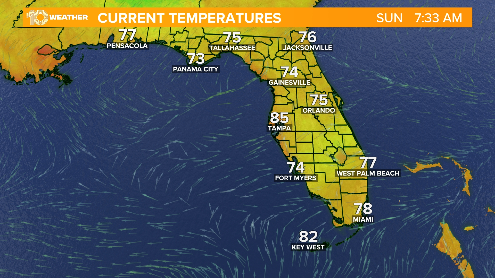 Weather Map Of Florida Maps Of Florida 3795