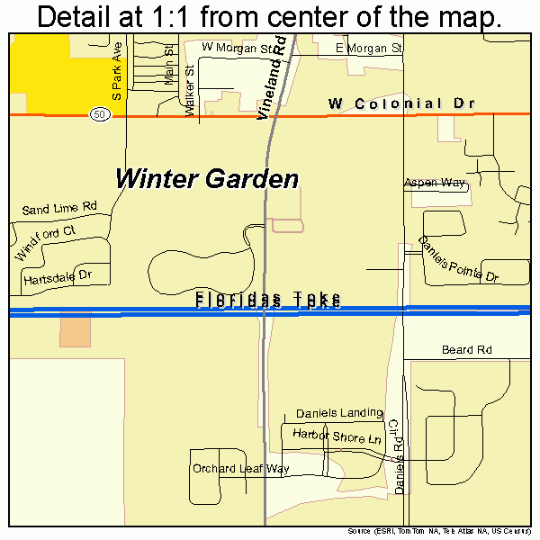 Winter Garden Florida Street Map 1278250