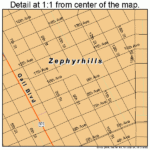 Zephyrhills Florida Street Map 1279225