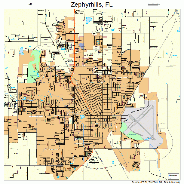 Zephyrhills Florida Street Map 1279225