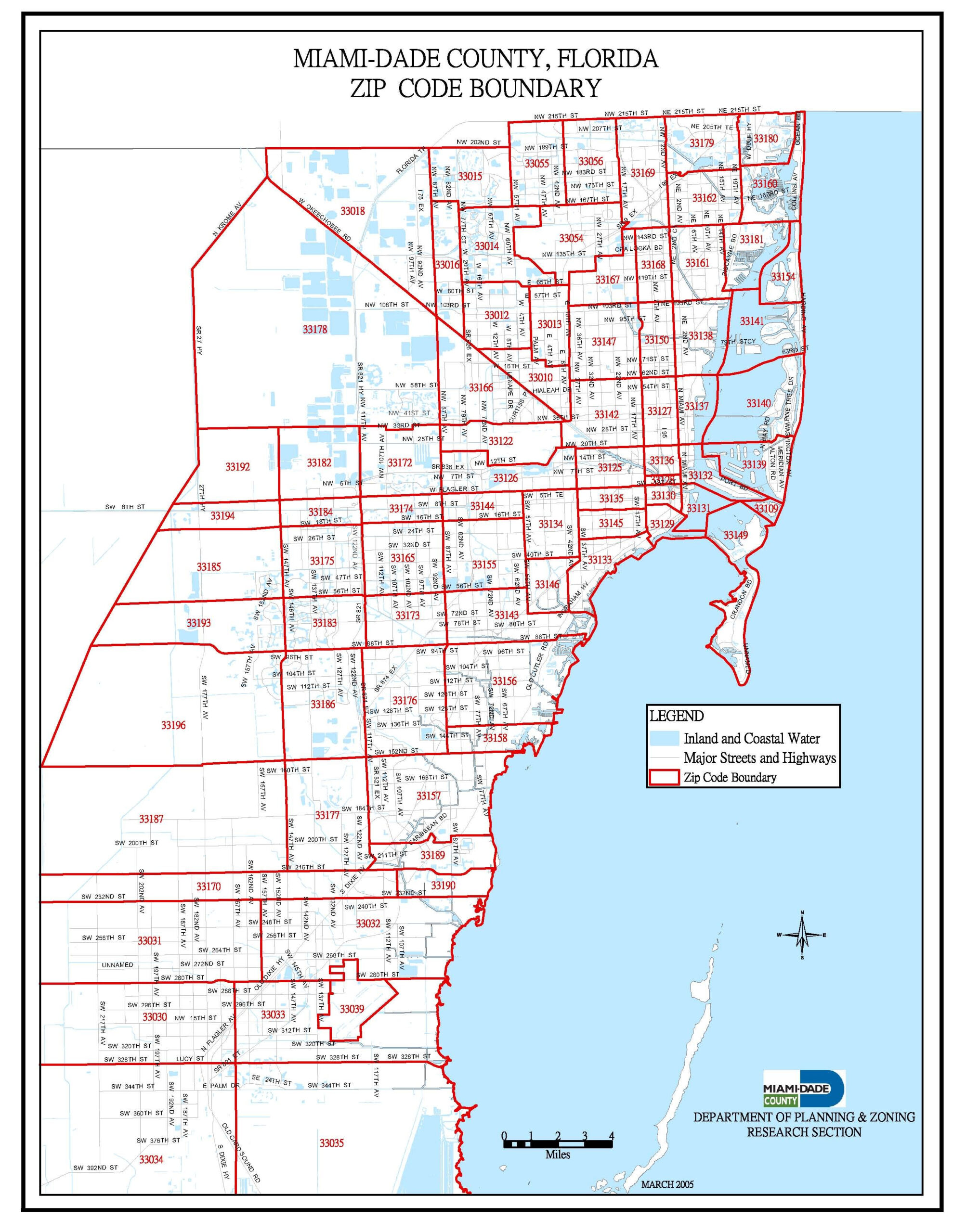 Zip Code Map Of South Florida Florida Map