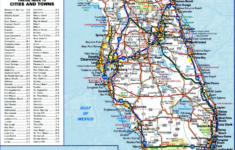 Large Detailed Roads And Highways Map Of Florida State With All