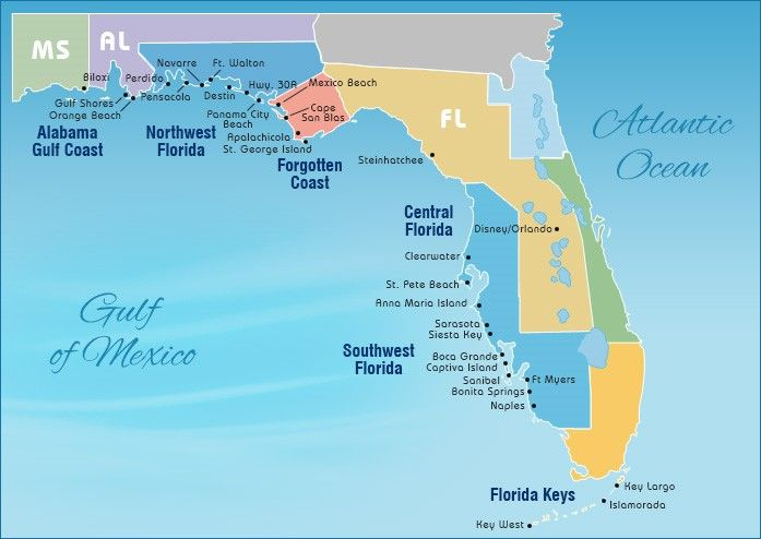 Select A Gulf Coast Beach To Search Rentals Gulf Coast Beaches Gulf 
