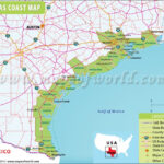 Texas Coast Map Texas Coast Road Trip Map Coast