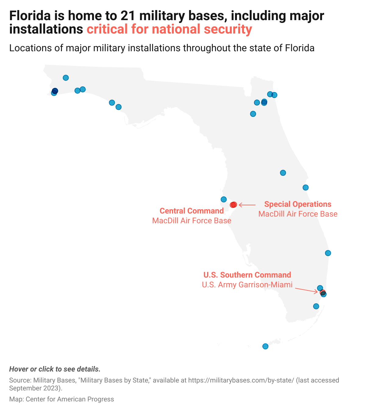 1.3 Million Active-Duty Service Members Would Go Without Pay pertaining to Map Of Military Bases In Florida