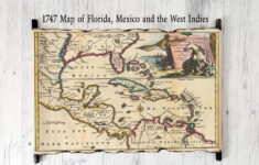 1747 Old Map Of Florida, Mexico And The West Indies, The Caribbean with regard to Map Of Florida And Mexico