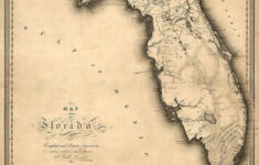 1823 Historic Map Of Florida And Gulf Of Mexico - 20X24 | Ebay within Map of the Gulf of Florida