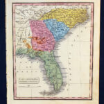 1832 Florida Georgia North & South Carolina M. Malte Brun Color Within Map Of South Carolina To Florida