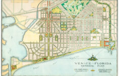 1926 Map Of Venice Florida - Etsy inside Map Of Florida Showing Venice