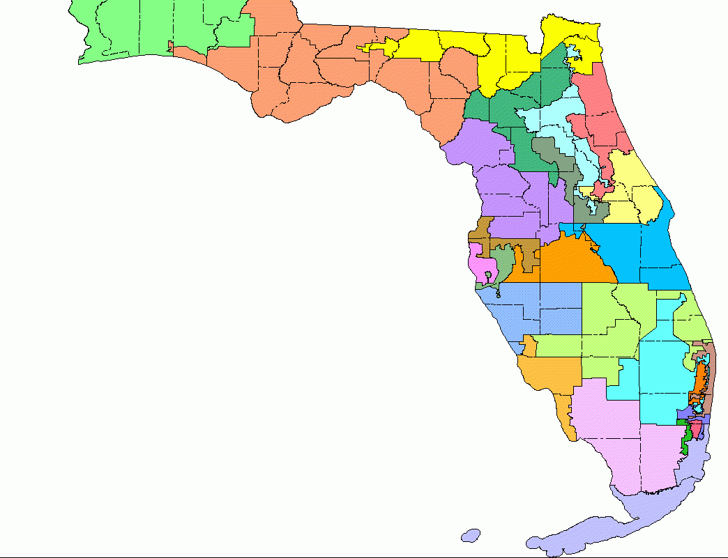 2000 Redistricting inside Congressional District Map of Florida