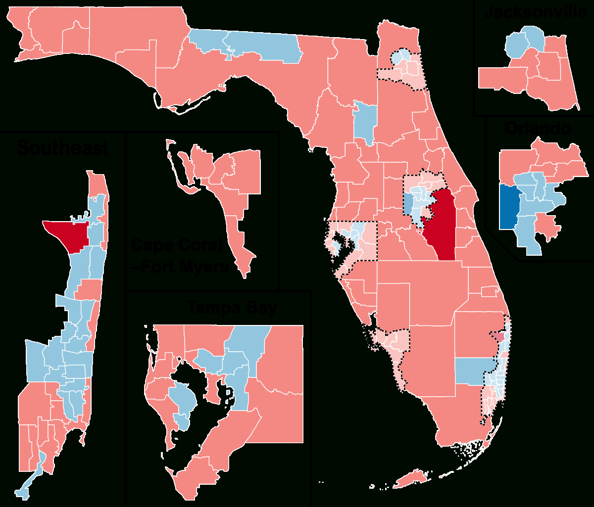 2024 Florida House Of Representatives Election - Wikipedia in Map of Conservative Counties in Florida 2024