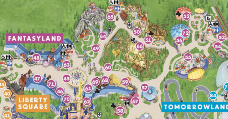 Map of Magic Kingdom Florida