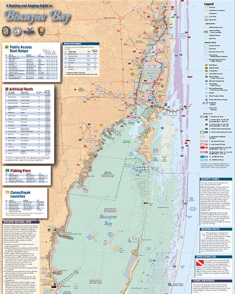 A Boating And Angling Guide To Biscayne Bay - Florida Sea Grant for Map of Biscayne Bay Florida