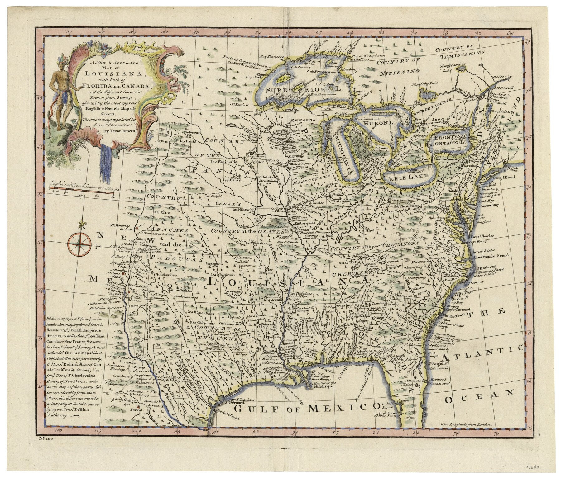 A New And Accurate Map Of Louisiana With Parts Of Florida And inside Map Of Louisiana And Florida