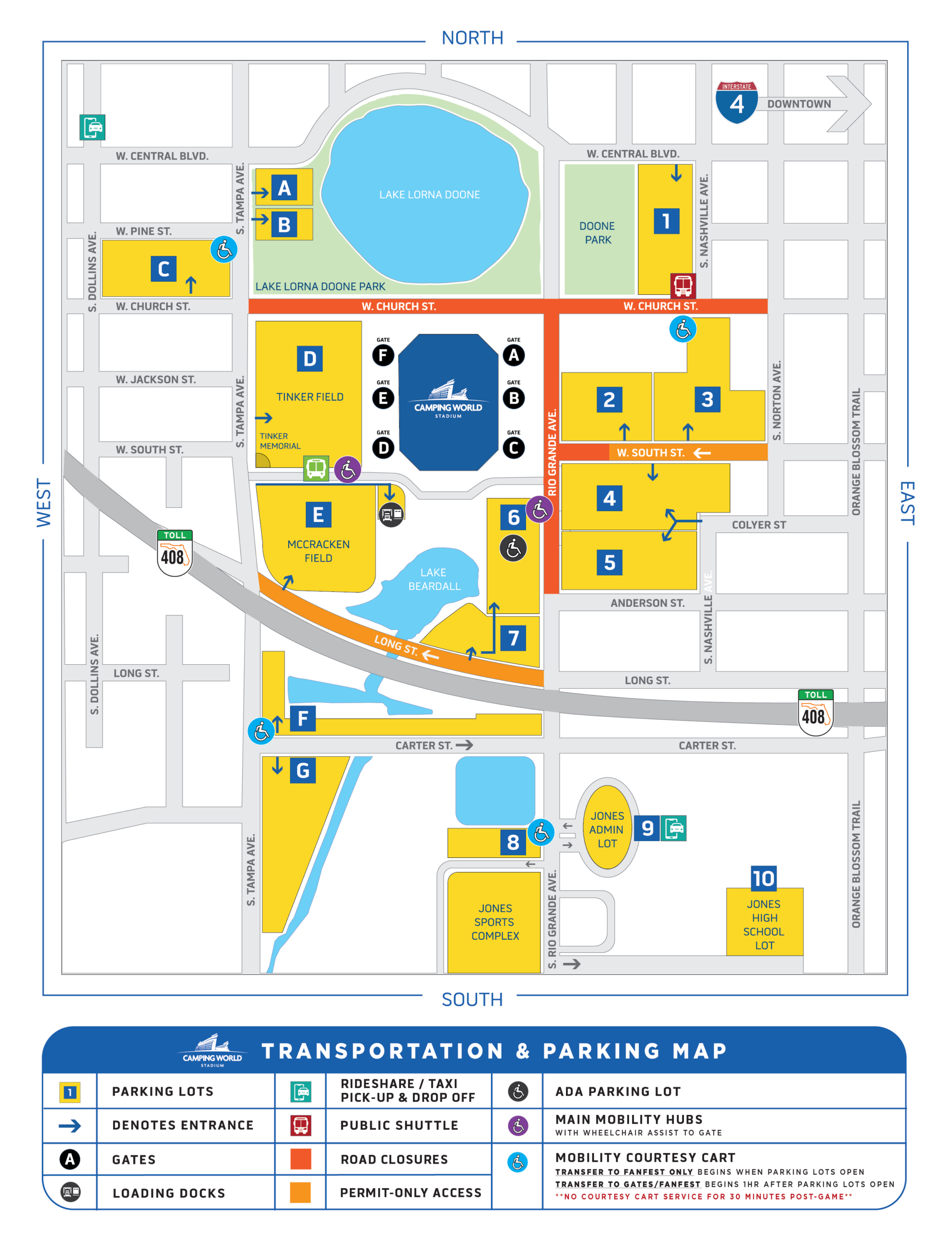 A-Z Guide | Florida Blue Florida Classic - Famu Vs. B-Cu with University of Florida Football Parking Map