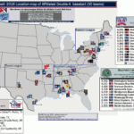 Affiliated Double A Minor League Baseball (Milb): Location Map Of Intended For Map Of Minor League Baseball Teams In Florida