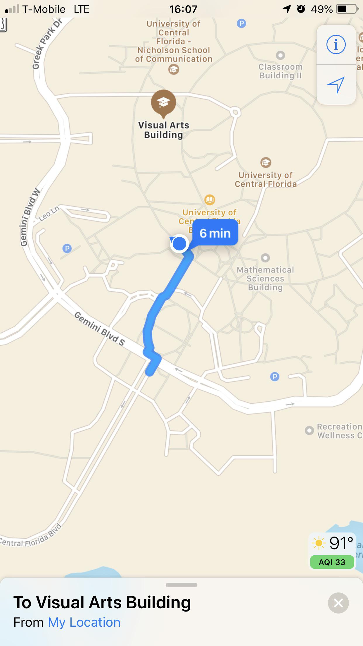 Ah Yes, This Is How You Get To The Visual Arts Building : R/Ucf with University Of Central Florida Google Maps