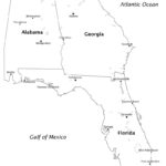 Alabama, Georgia And Florida Map (1) | Images :: Behance Throughout Map Of Florida And Georgia Cities