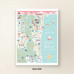 Amelia Island Fl Map Art Wall Decor | City Map Amelia Island With Map Of Amelia Island Florida