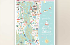 Amelia Island Fl Map Art Wall Decor | City Map Amelia Island with Map Of Amelia Island Florida