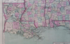 American South Florida Louisiana Alabama Georgia Mississippi 1873 in Map Of Louisiana To Florida