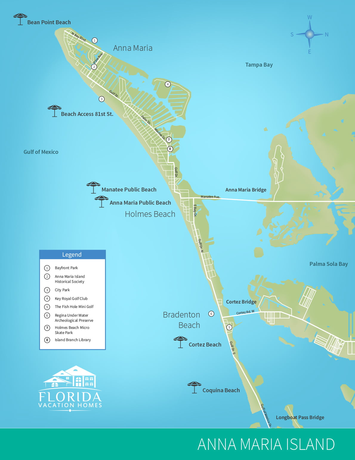Anna Maria Island | Gulf Coast Area Maps | Florida in Map of Anna Maria Island in Florida
