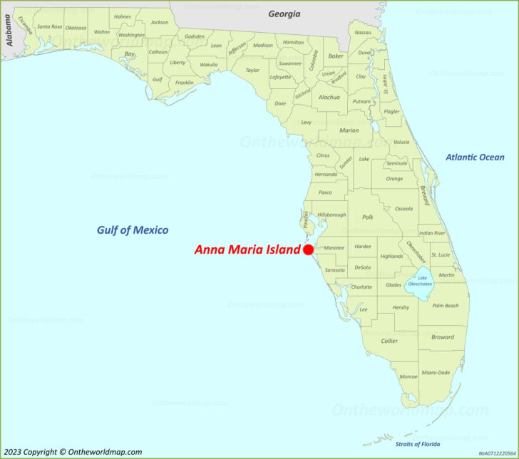 Map of Florida Anna Maria Island