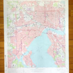 Antique Jacksonville, Florida 1964 Us Geological Survey Within Topographic Map Of Jacksonville Florida