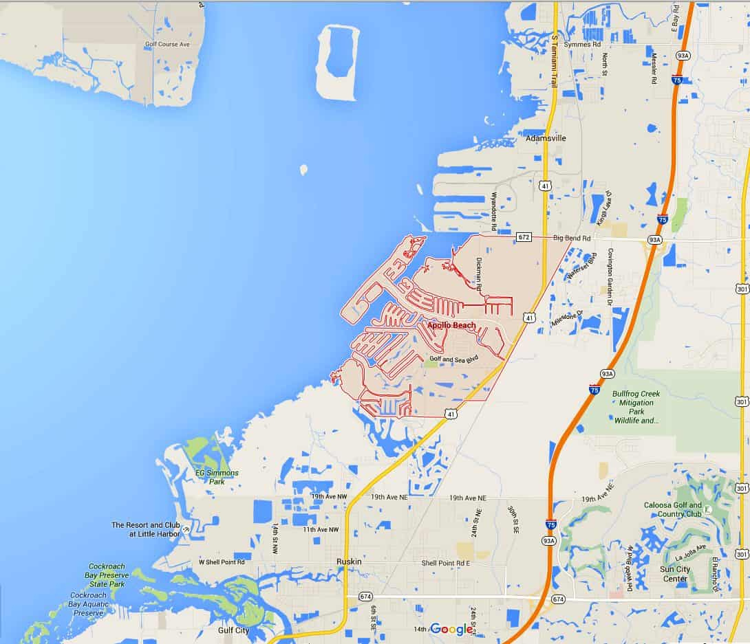 Apollo Beach, Fl Communities - Tampahomessold with Map Of Florida Apollo Beach