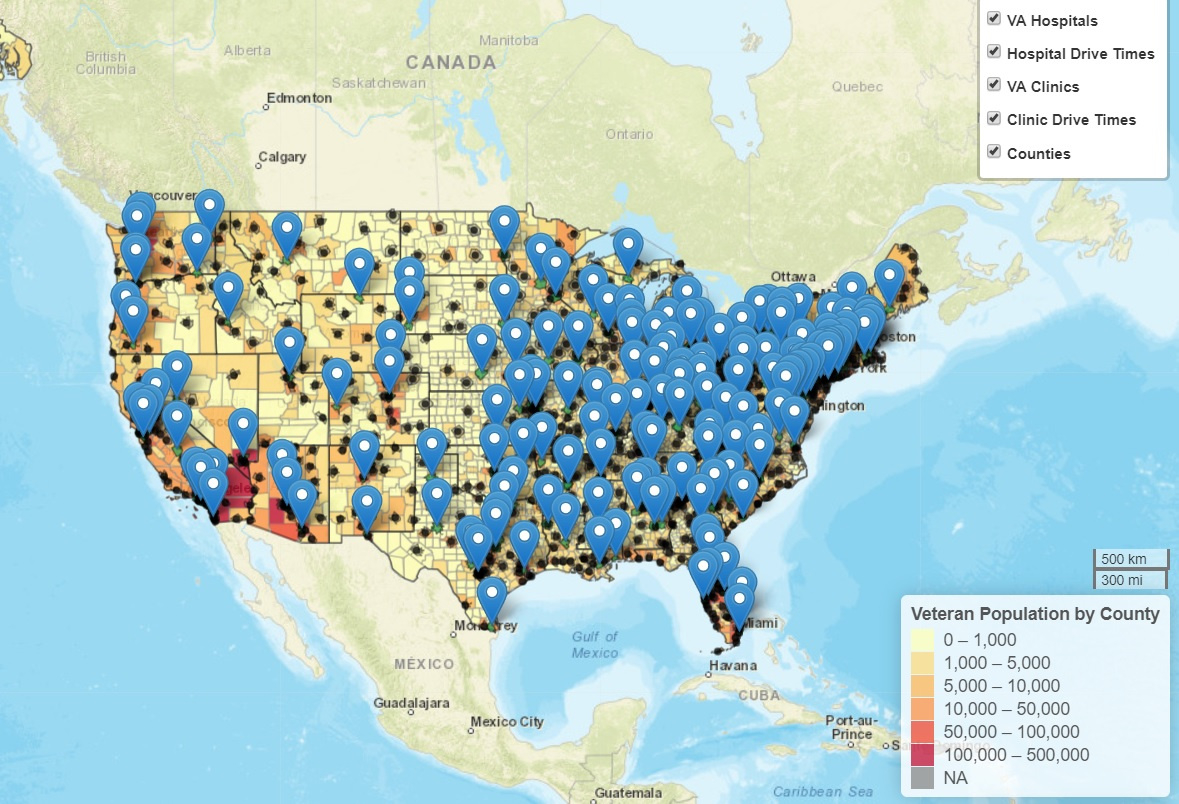 Are You A 30-Minute Drive From Your Nearest Va Medical Facility pertaining to Map Of Va Hospitals In Florida