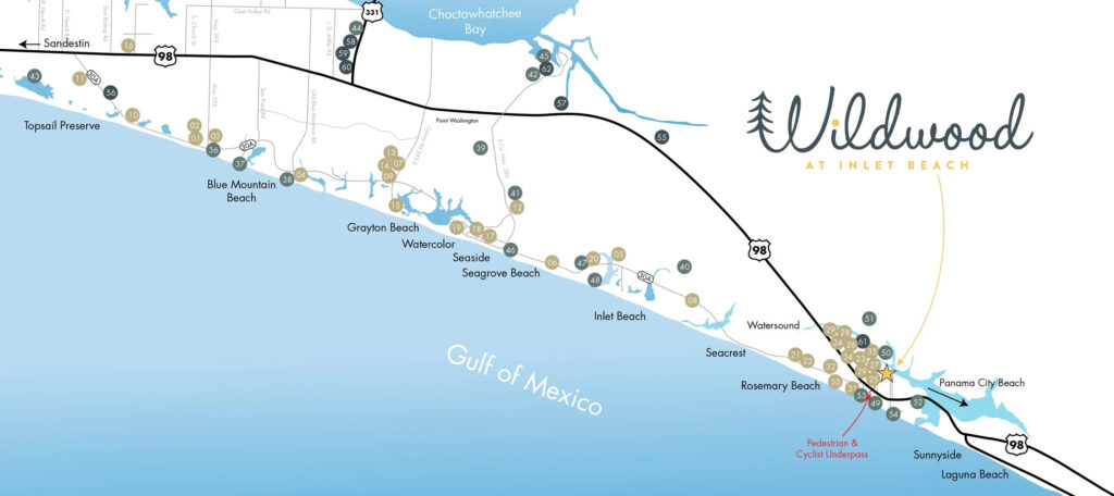 Map Of Inlet Beach Florida | Maps Of Florida