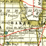 Baker County, 1897 Inside Map Of Baker County Florida