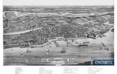 Beautifully Restored Map Of St. Augustine, Florida From 1885 - Knowol regarding Map of Historic St Augustine Florida