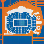 Ben Hill Griffin Stadium Map Artcity Prints   The Map Shop Pertaining To University Of Florida Stadium Map