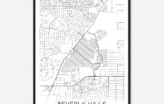 Beverly Hills Florida Map Poster, Modern Home Decor Wall Art Print - Custom  Maps &amp; Posters pertaining to Map Of Beverly Hills Florida