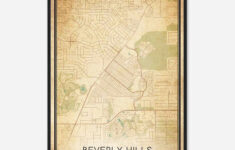 Beverly Hills Florida Map Poster, Modern Home Decor Wall Art Print within Map of Beverly Hills Florida