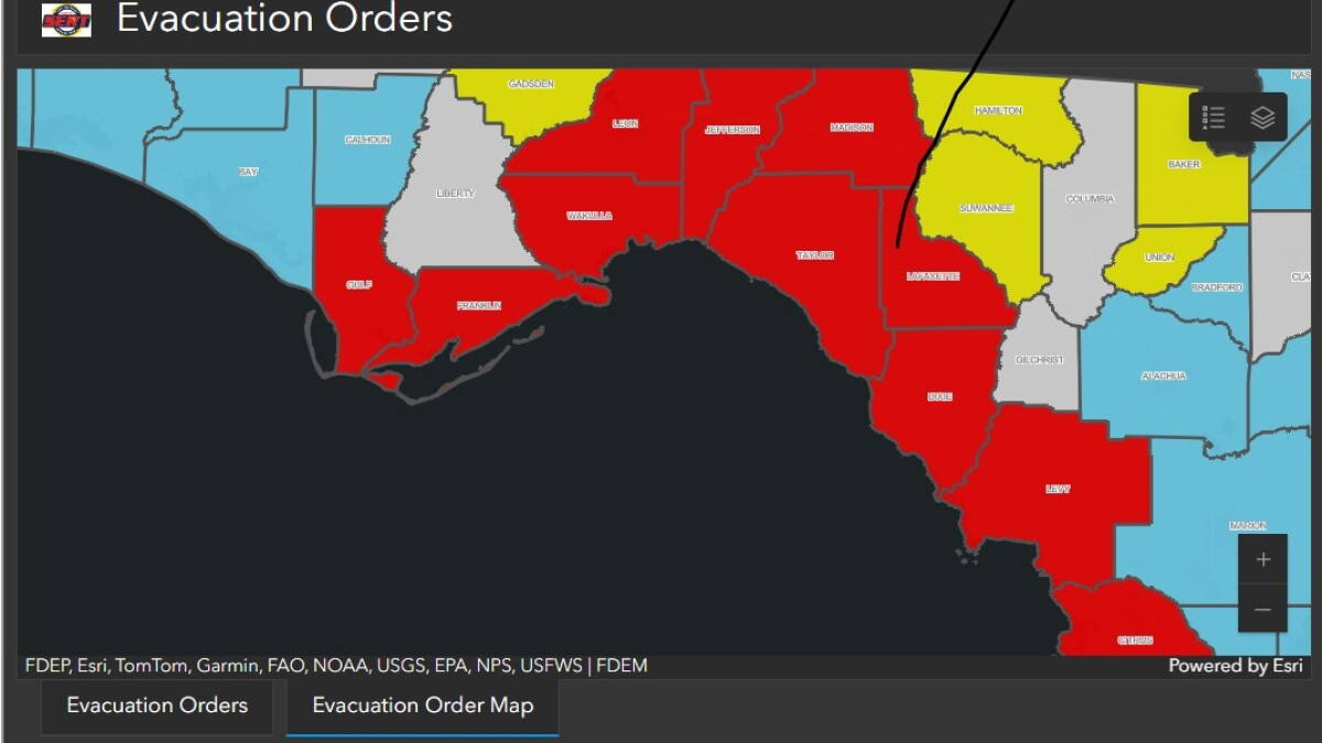 Big Bend And Coastal Areas See Mandatory Evacuations Ahead Of for Map of Evacuations in Florida