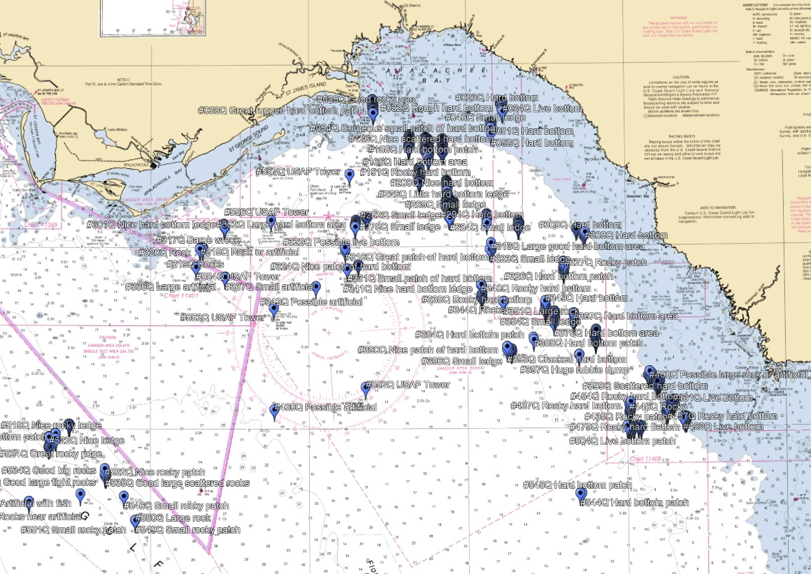 Big Bend Offshore – Strikelines Fishing Charts for Map Of Big Bend Area Of Florida