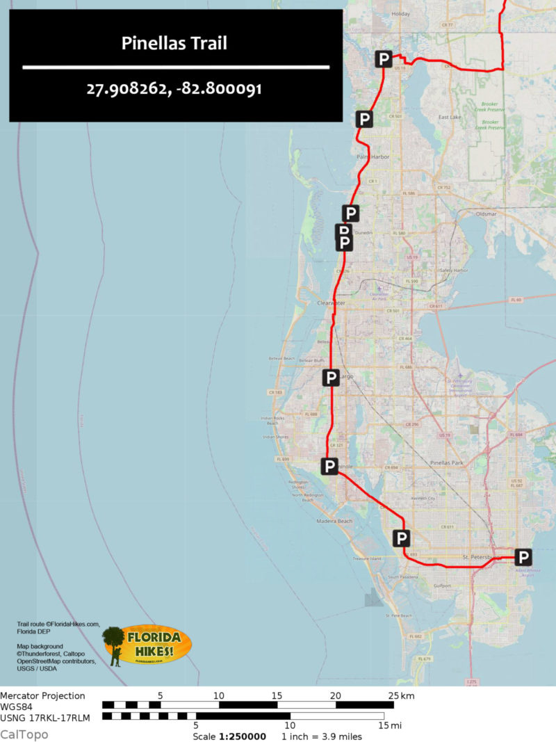 Biking The Pinellas Trail – Florida Hikes for Map of Pinellas Trail Florida