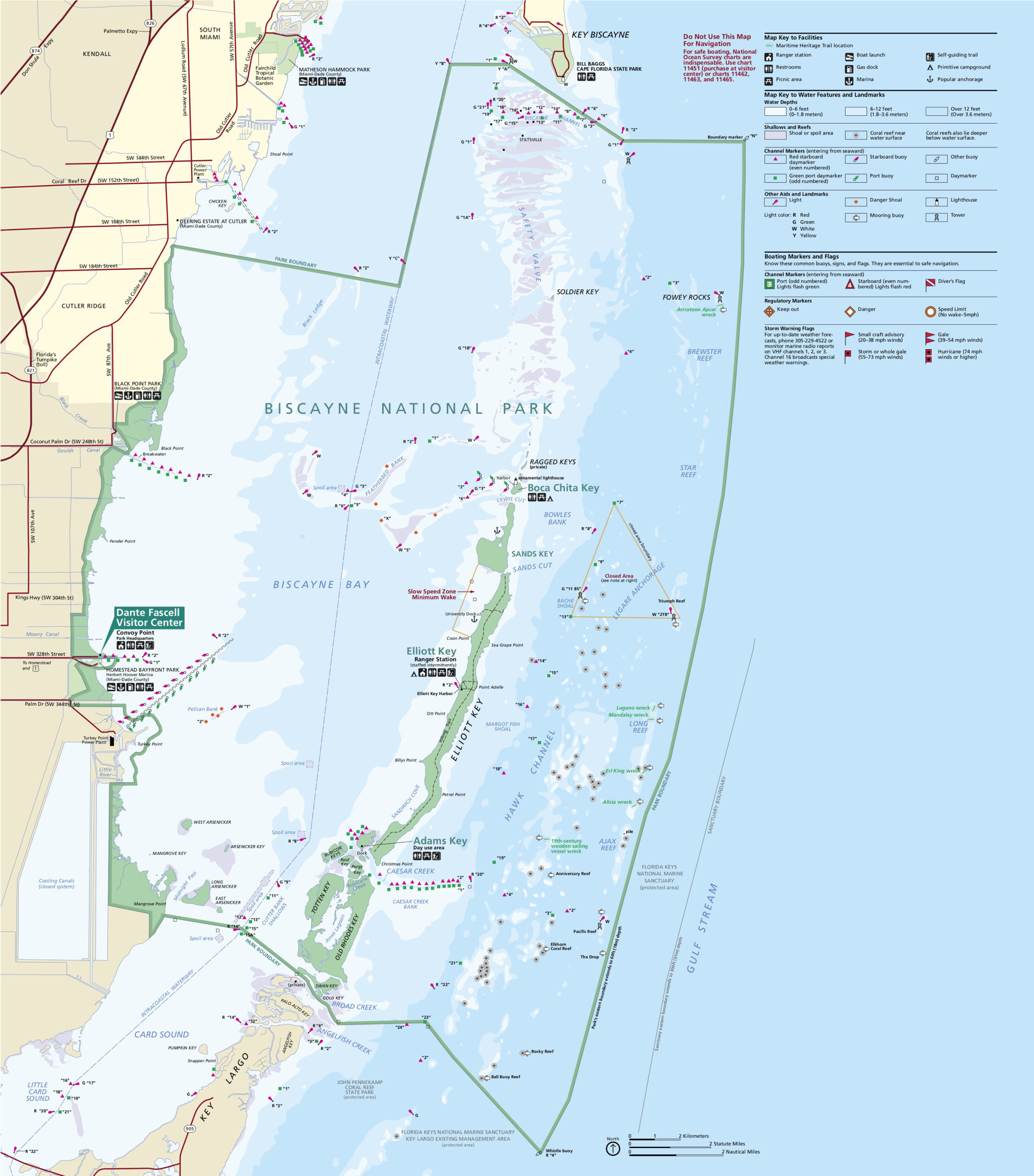 Biscayne Maps | Npmaps: Free National Park Maps with Map of Biscayne National Park Florida