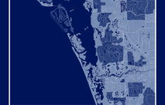 Bonita Beach, Florida – Contemporary Map Poster Blueprint within Map of Bonita Beach Florida